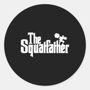 Das Squat-Vater-Shirt für Männer überschwemmt Squa Runder Aufkleber