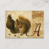 DAS SQUIRREL MIT NUTS-Monogramm Visitenkarte (Rückseite)