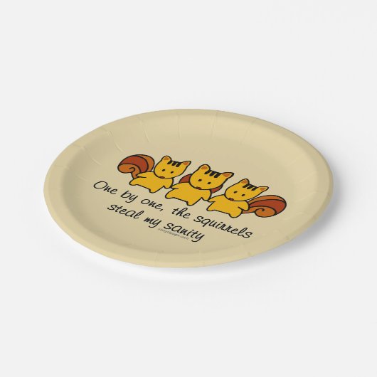 Das Squirrrels Steal Pappteller (Schrägansicht)