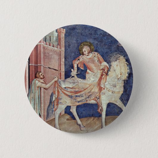 Das St Martin, das seinen Mantel durch Martini Button (Vorderseite)