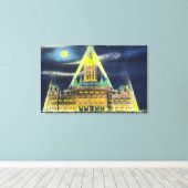 Das Staat Hauptstadt Gebäude in der Nacht Leinwanddruck (Insitu (Holzboden))