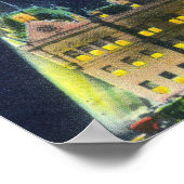 Das Staat Hauptstadt Gebäude in der Nacht Poster (Ecke)