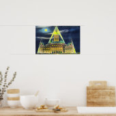 Das Staat Hauptstadt Gebäude in der Nacht Poster (Küche)