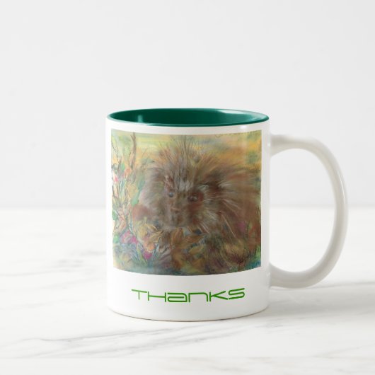 Das Stachelschwein dankt Tasse (Rechts)