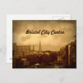 Das Stadtzentrum von Bristol. In Sepia. Postkarte (Vorne/Hinten)