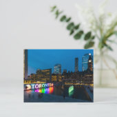 Das Stadtzentrum von Toronto bei Nacht Postkarte (Stehend Vorderseite)