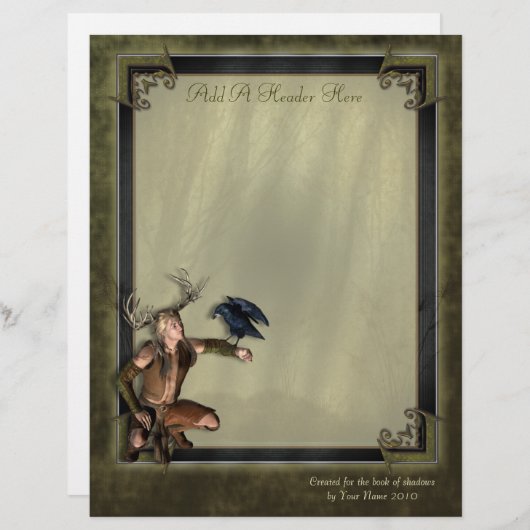 Das Stag-Schreibpapier (Vorne/Hinten)