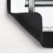 Das Stahlbahnrad auf der Stahlschiene Mousepad (Ecke)