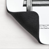 Das Stahlrad auf der Stahlschiene Mousepad (Ecke)