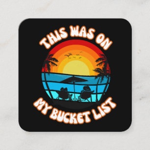 Das stand auf meiner Bucket List Quadratische Visitenkarte