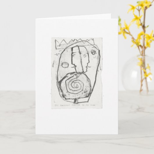 Das ständige Chat in meinem Kopf durch Mike Heselt Karte (Gelbe Blume)