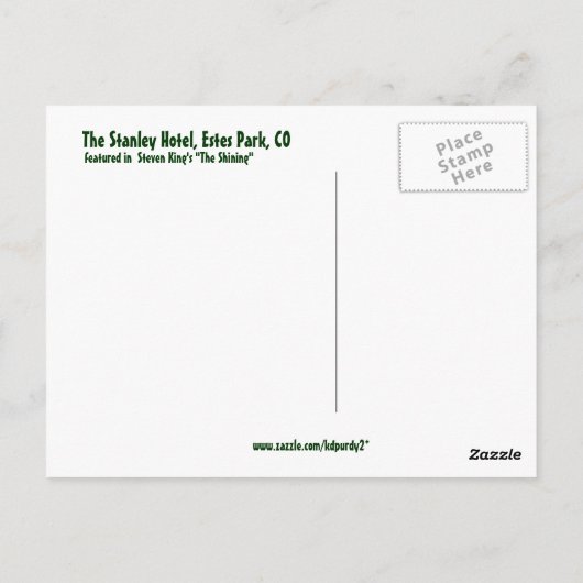 Das Stanley Hotel Postcard Postkarte (Rückseite)
