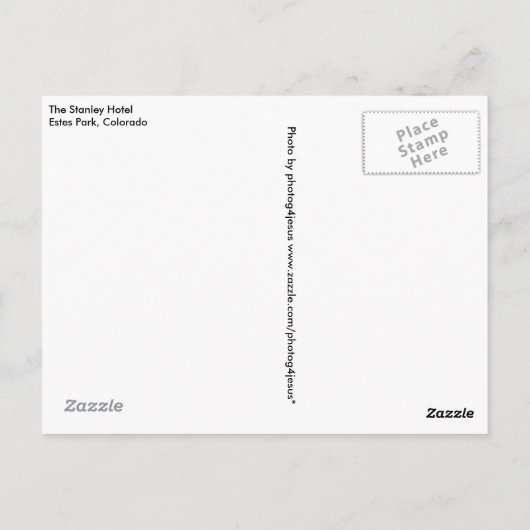 Das Stanley Hotel Postkarte (Rückseite)