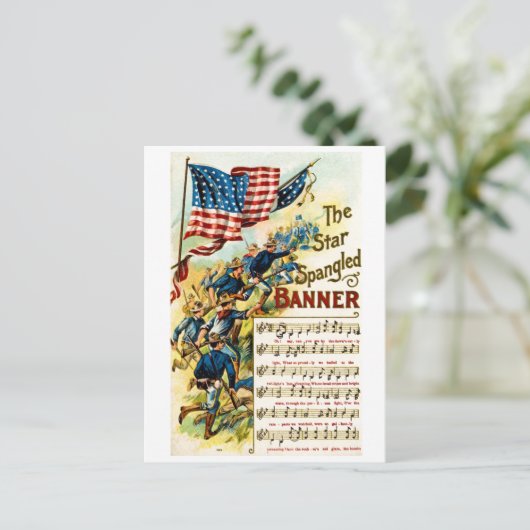 Das Star Spangled Banner 1908 Postkarte (Stehend Vorderseite)