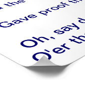 Das Star Spangled Banner Poster (Ecke)