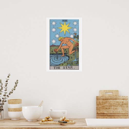 Das Star Tarot Card Poster (Küche)