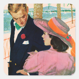 Das Stategy der Liebe Quadratischer Aufkleber