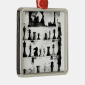 Das Staunton Chessmen-Patent-Zeichnen Silbernes Ornament (Rechts)