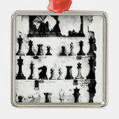 Das Staunton Chessmen-Patent-Zeichnen Silbernes Ornament (Vorne)