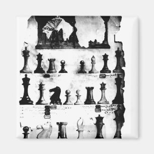 Das Staunton Chessmen Patent Zeichnend Magnet