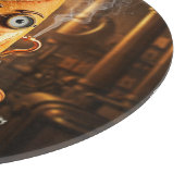 Das Steampunk-Baguette Schneidebrett (Ecke)