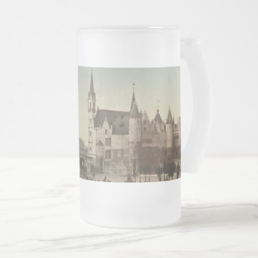 Das Steen, Antwerpen, Belgien Mattglas Bierglas (VorderseiteRechts)