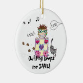 Das Steppen behält mich GESUND! Verzierung Keramikornament (Rechts)