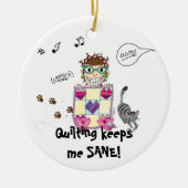 Das Steppen behält mich GESUND! Verzierung Keramikornament (Vorne)