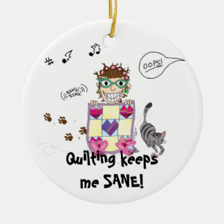 Das Steppen behält mich GESUND! Verzierung Keramikornament
