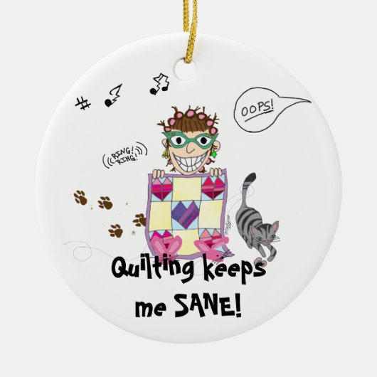 Das Steppen behält mich GESUND! Verzierung Keramikornament (Vorne)