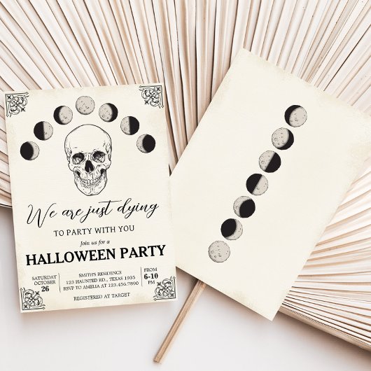 Das Sterben an Party Skull-Halloween-Party Einladung