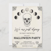 Das Sterben an Party Skull-Halloween-Party Einladung (Vorderseite)