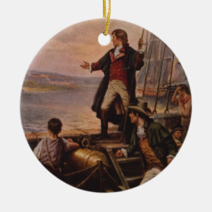 Das Sternenbanner Light Edward Percy Moran Keramik Ornament