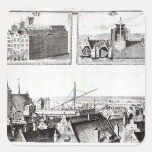 Das Sternenburg Observatorium Quadratischer Aufkleber