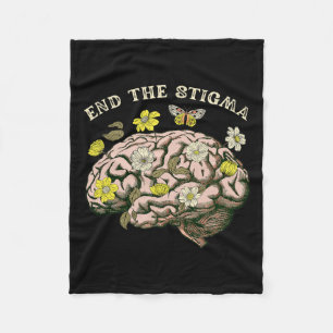 Das Stigma Awareness Mental Health Problems Vintag Fleecedecke