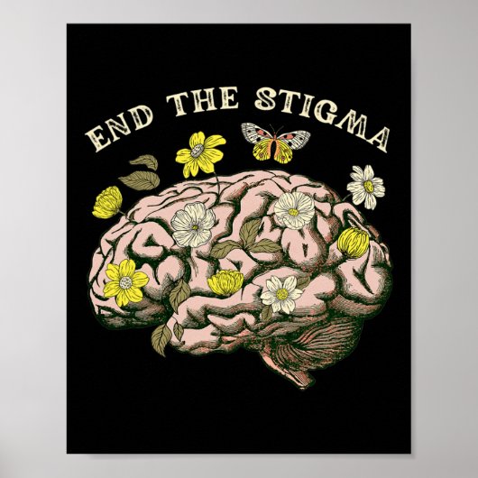 Das Stigma Awareness Mental Health Problems Vintag Poster (Vorne)