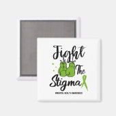 Das Stigma Mental Health Awareness May Green Ribbo Magnet (Vorderseite/Rückseite)