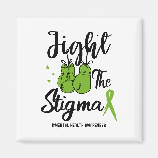 Das Stigma Mental Health Awareness May Green Ribbo Magnet (Vorne)