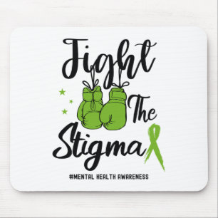 Das Stigma Mental Health Awareness May Green Ribbo Mousepad