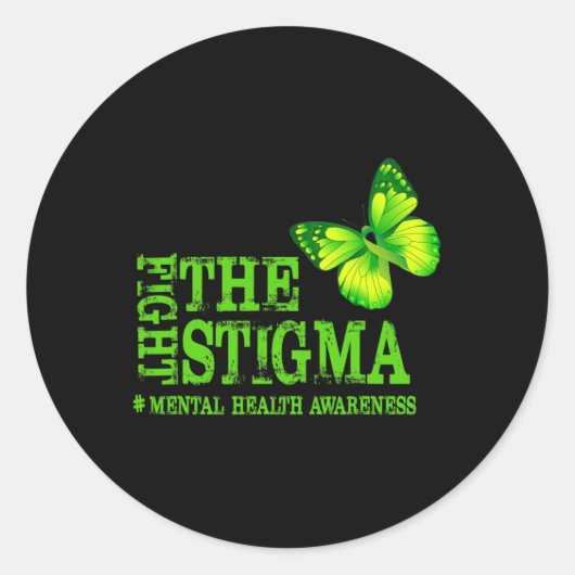 Das Stigma Mental Health Awareness Montag Runder Aufkleber (Vorderseite)