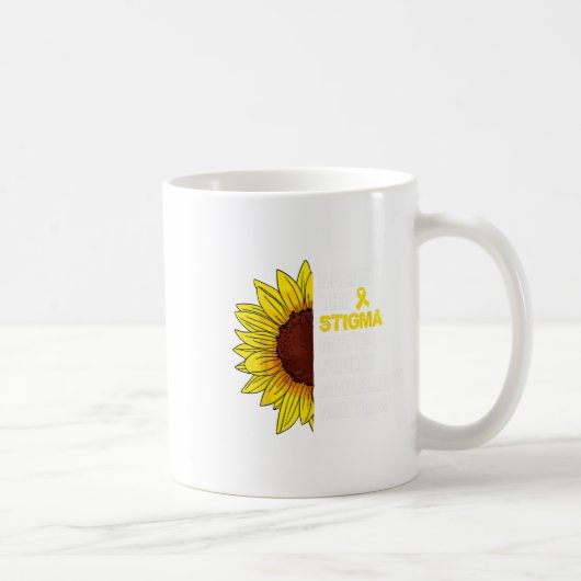 Das Stigma Mental Health Awareness Problem Sunflo Kaffeetasse (Rechts)