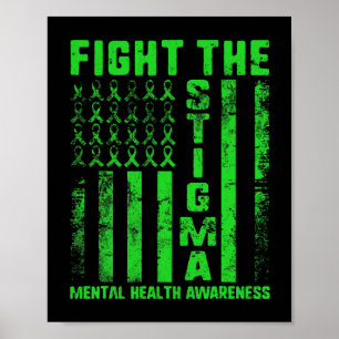 Das Stigma Psychische Gesundheit Bewusstsein Depre Poster