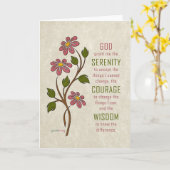 Das Stille-Gebet (Erholung-Zitat) Karte (Gelbe Blume)