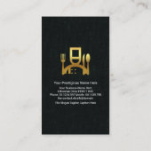 Das stilvolle Black Tuxedo Martini Restaurant Pub Visitenkarte (Rückseite)