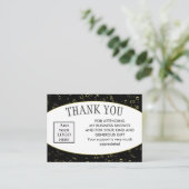 Das stilvolle Business Shower Logo DANK Begleitkarte (Stehend Vorderseite)