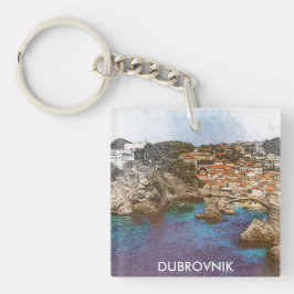 Das stilvolle Dubrovnik Croatia Reisen Küstensicht Schlüsselanhänger