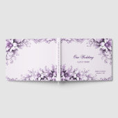 Das stilvolle Gästebuch Purple Flowers (Voll)