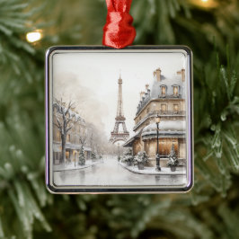 Das stilvolle Paris zu Weihnachten Ornament Aus Metall