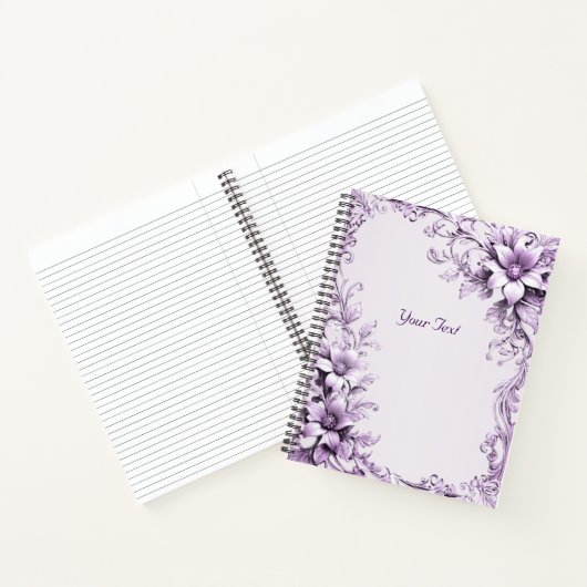 Das stilvolle Purple Flowers-Notebook Notizblock (Innenseite)