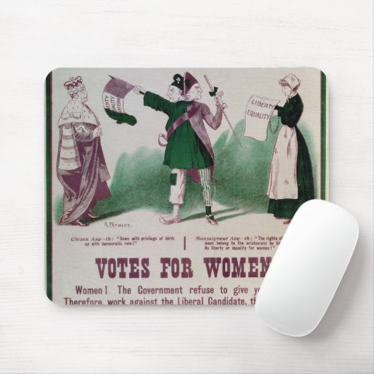 Das Stimmrecht-Plakat der Frauen Mousepad (Mit Mouse)